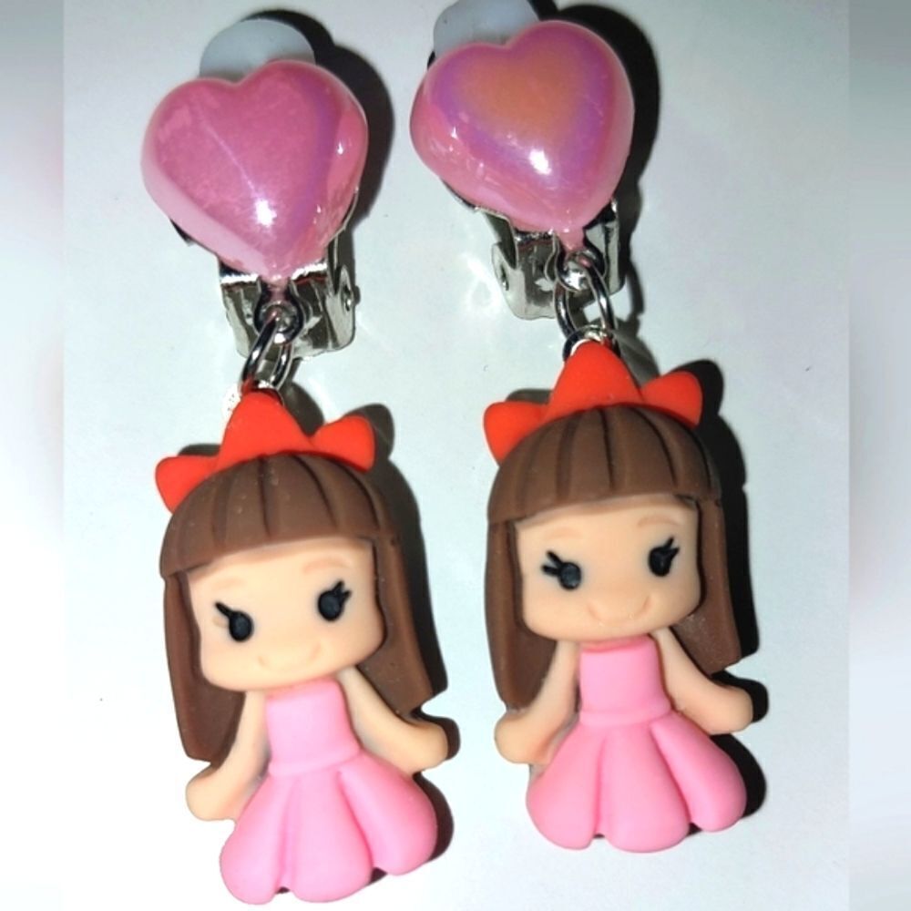 Beautiful fashion clip-on kids earrings